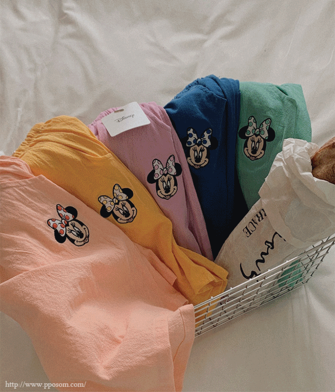 [디즈니정품] 미니마우스 밴딩 잠옷 반바지 홈웨어 (5color)