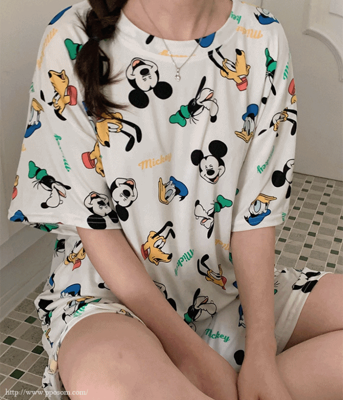 [디즈니정품] 미키 프렌즈 남녀공용 커플잠옷 홈웨어 set (2size)